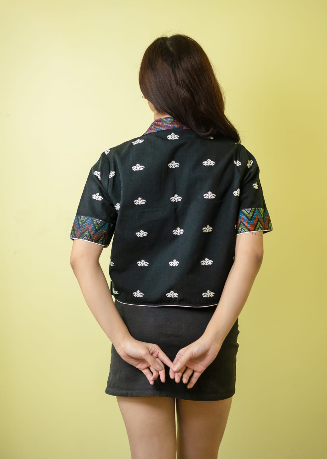 Assamese Traditional inspired Crop Shrug.